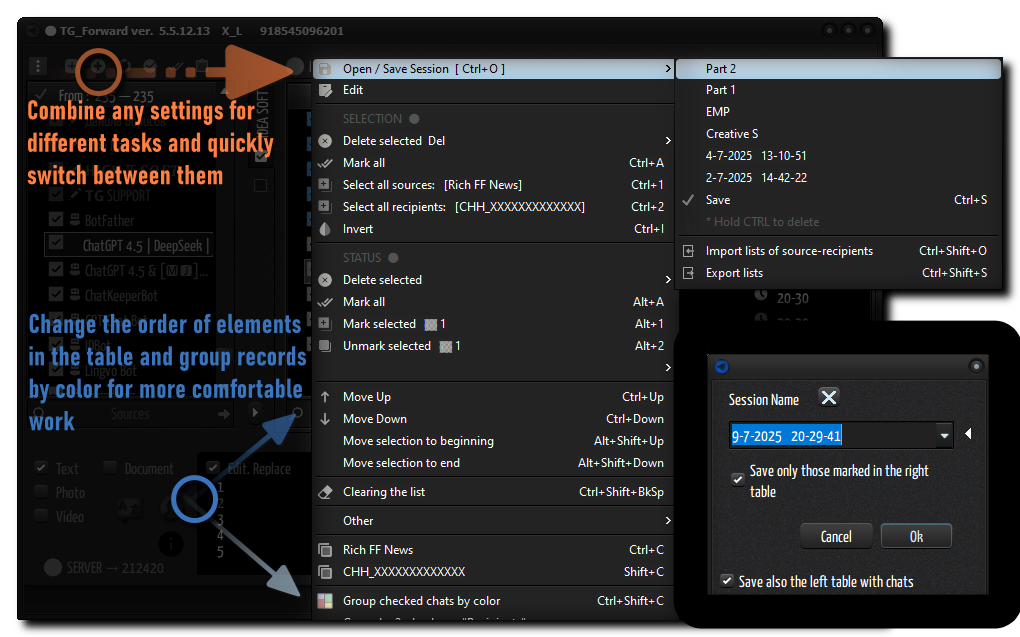 TG_Forward | Telegram Tool for forwarding messages